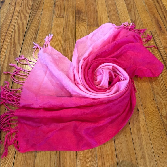 Pink Ombré Fringe Scarf - Picture 1 of 6